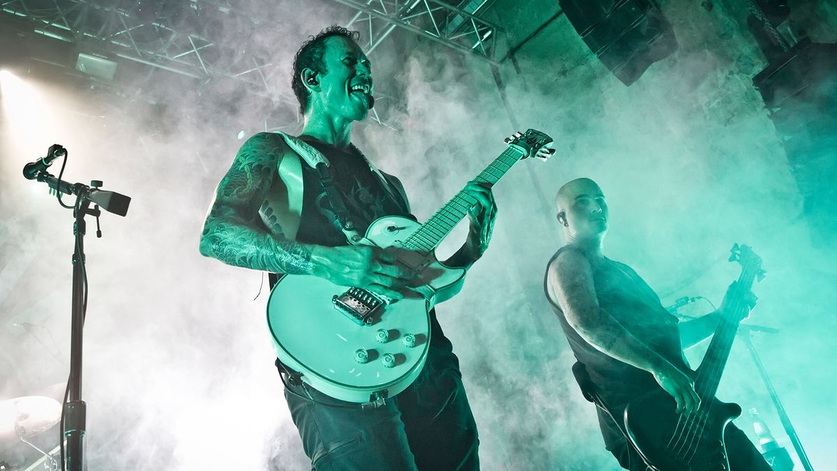 [L-R] Matt Heafy and Paolo Gregoletto of Trivium