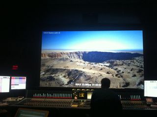 Mixing 6.0 surround sound at Technicolor Toronto in the making of Space Junk 3D.