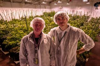 Simon with Colorado cannabis grower Scott Brady