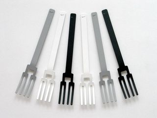 black and white cutlery