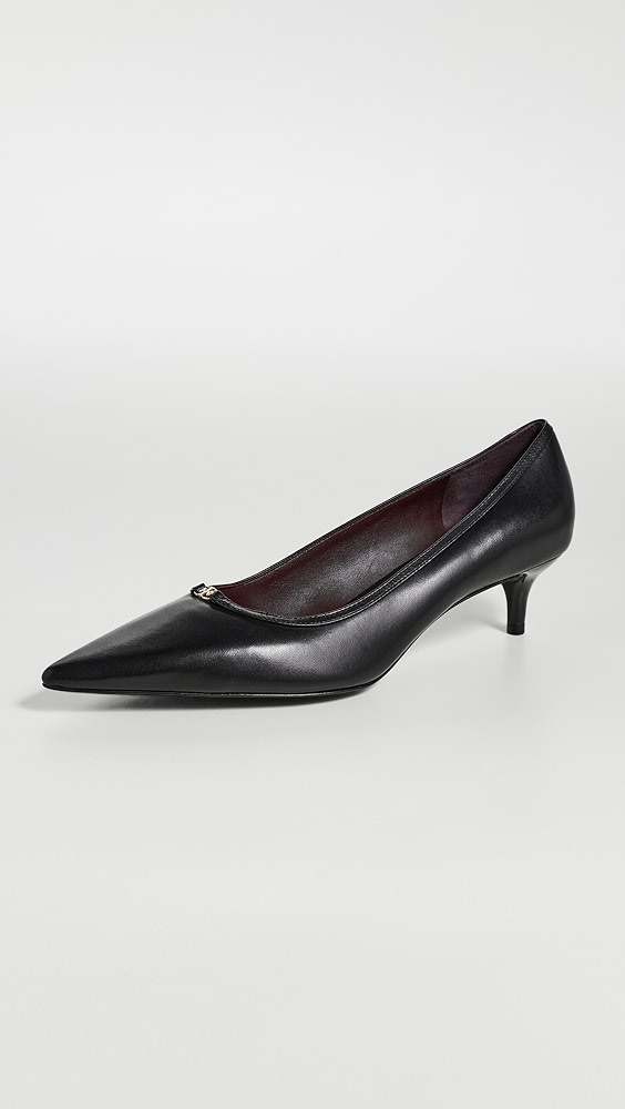 Double T Buckle Kitten Heel Pumps 45mm - Perfect Black / Perfect Black