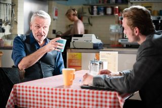Rocky Cant talks to Peter Beale in EastEnders