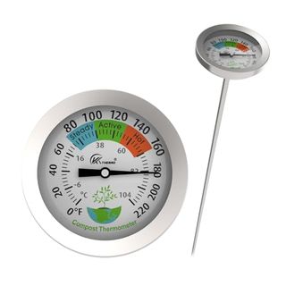 Compost Soil Worm Thermometer - Backyard Compost Thermometer,soil Thermometer,plant Thermometer Outdoor Garden With Waterproof Dial,20”probe for Composting Bin,in/outdoor Planting