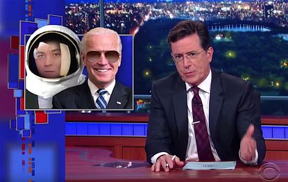 Stephen Colbert mocks CNN for Joe Biden "fan fiction"