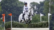 Luhm&uuml;hlen Horse Trials cross-country: GBR-Kitty King rides Vendredi Biats during the Cross Country for the CCI5*-L. Interim-2nd. 2023 GER-Longines Luhmuehlen Horse Trials. Luhmuehlen, Germany. Saturday 17 June 2023. Copyright Photo: Libby Law Photography