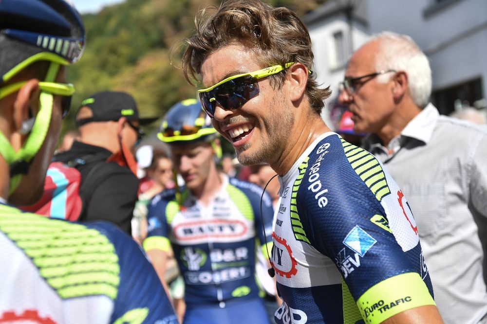 Odd Christian Eiking (Wanty-Groupe Gobert) celebrates his stage 3 win at the Tour de Wallonie