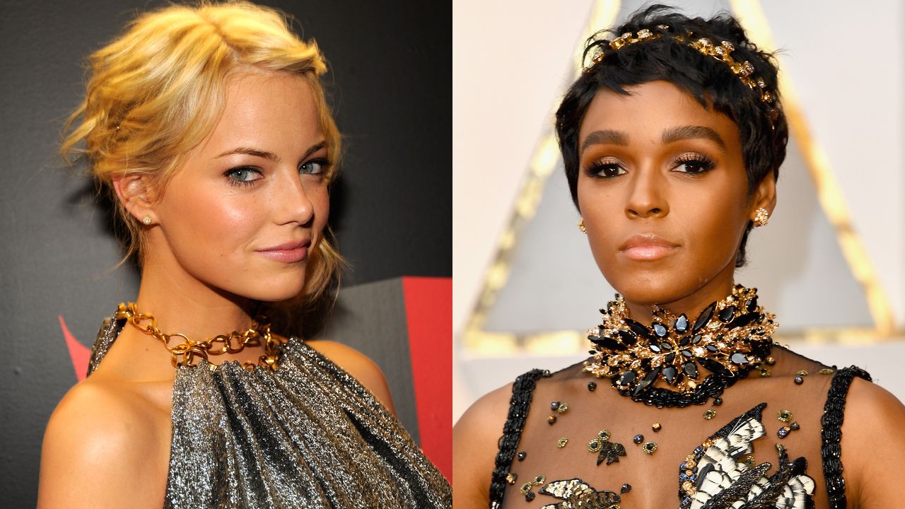 classic makeup looks emma stone janelle monae