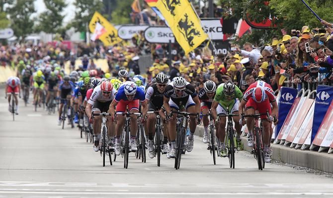 The sprint was close, but Marcel Kittel made it three in Lille