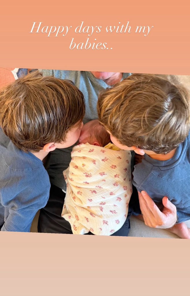 August, Ernest and Adelaide Brooksbank with text reading "happy days with my babies"