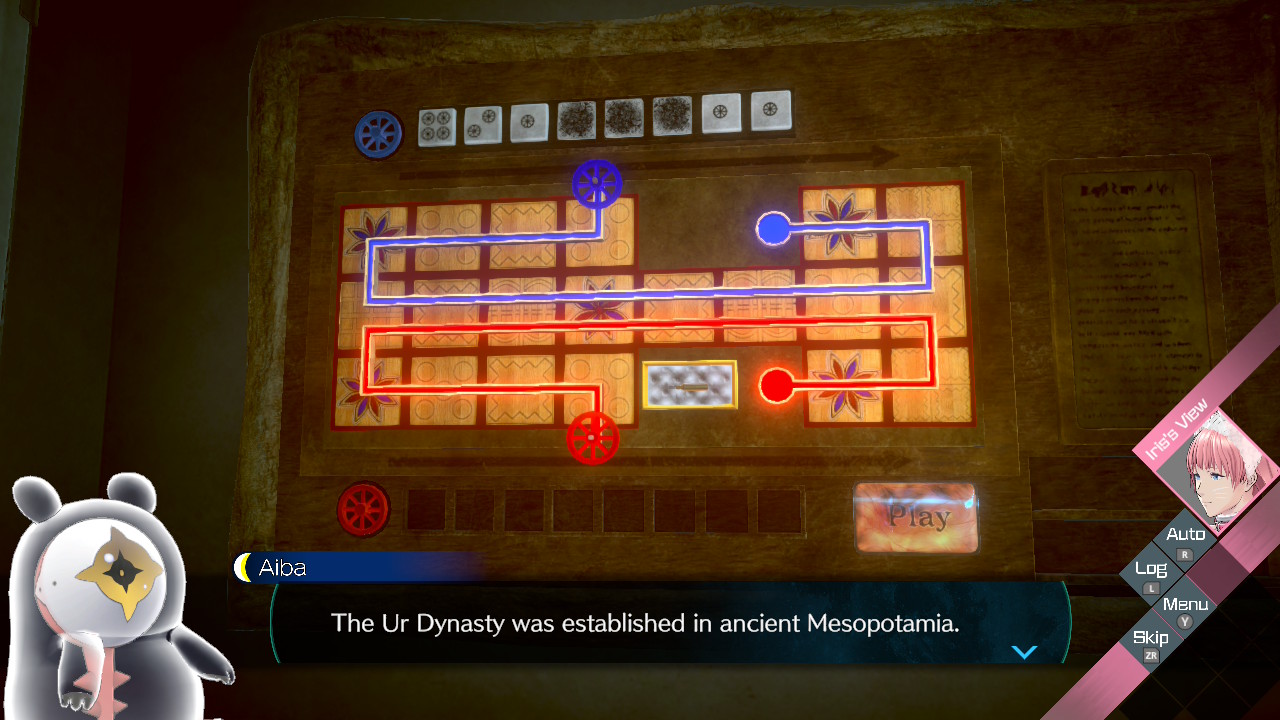 An ancient Egyptian board game in No Sleep for Kaname Date - From AI: The Somnium Files