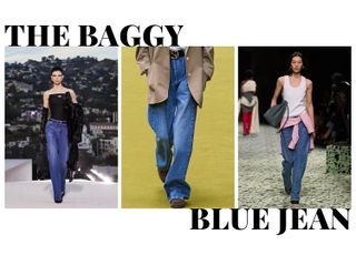 Future made graphic from Fall/Winter 2023 imagery of baggy blue jeans