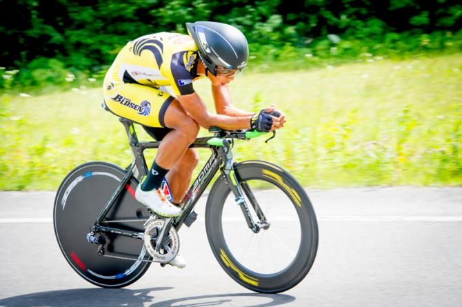 Junya Sano ( Nasu Blasen ), the second place in the Japan national championship time trial