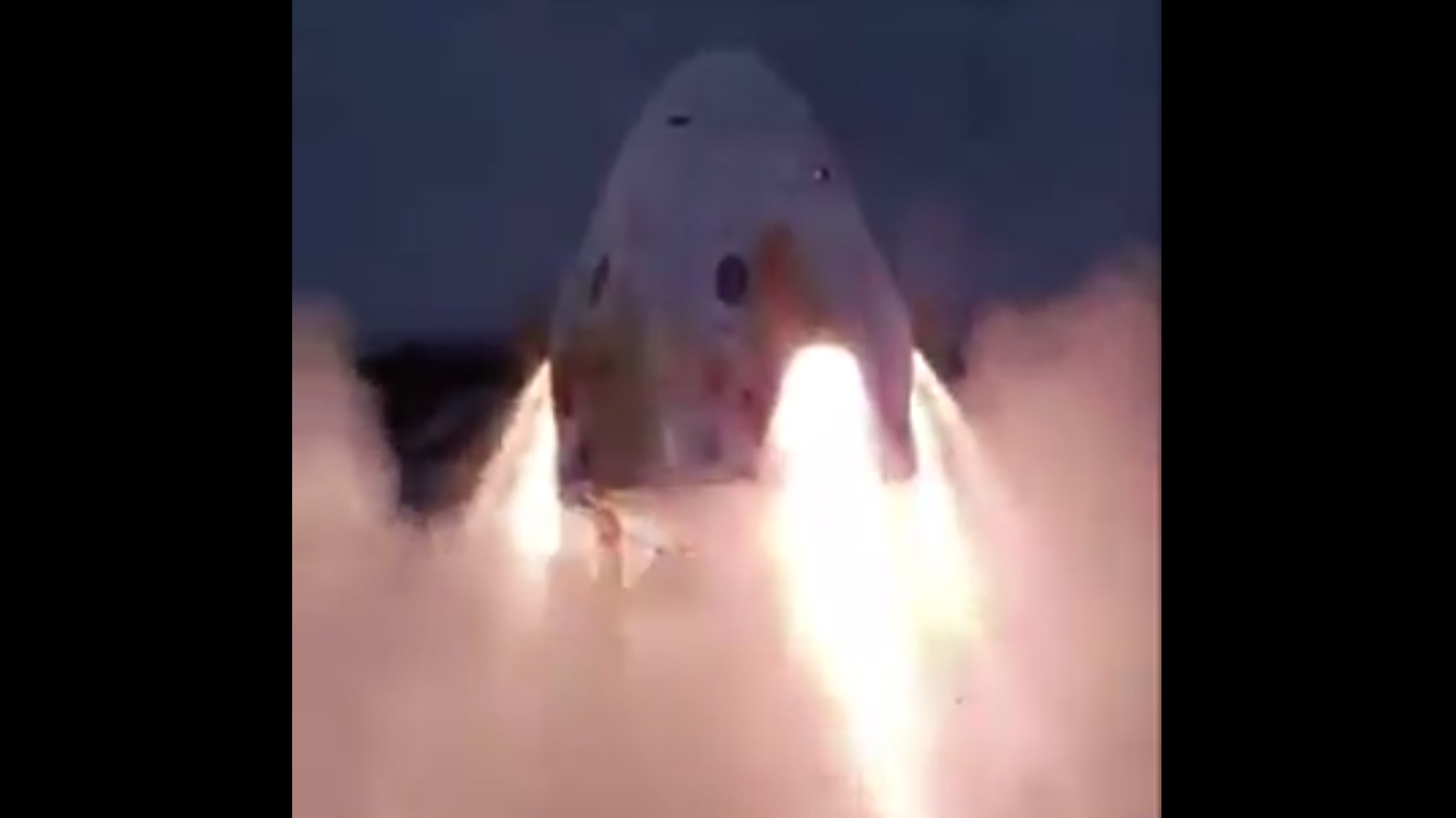 SpaceX fired a Crew Dragon's escape engines in preparation for a milestone test.