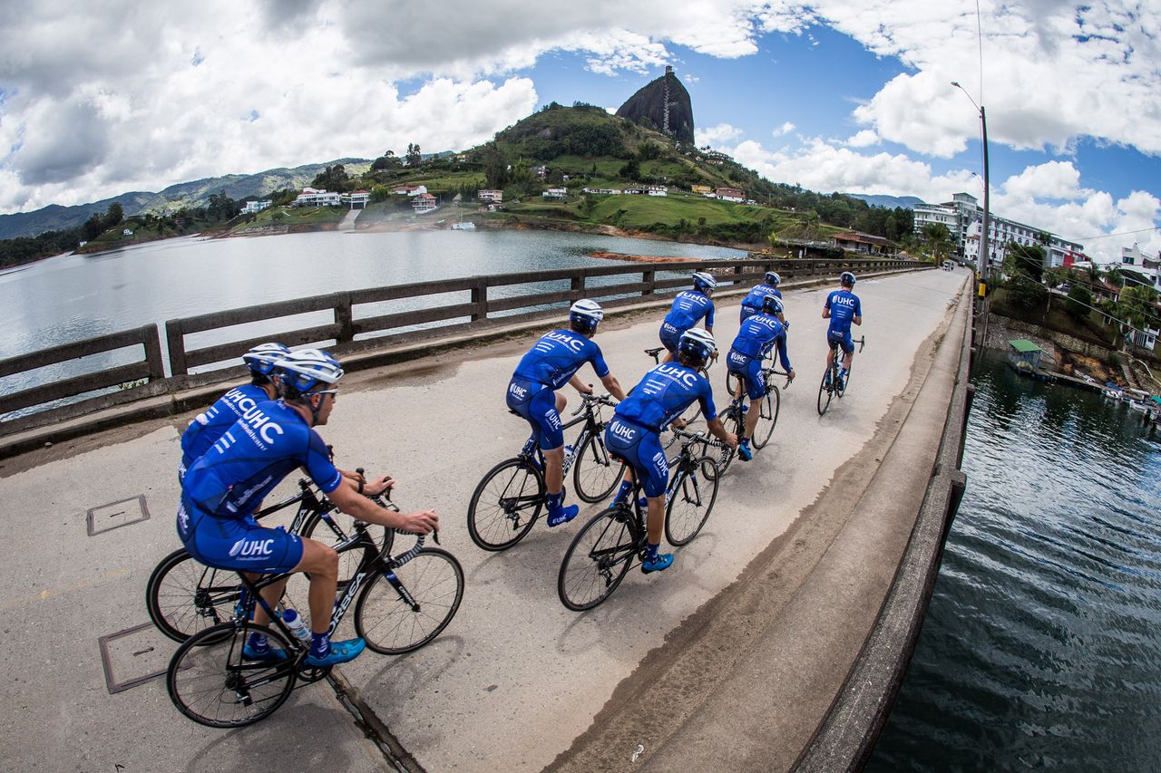 UnitedHealthcare train in the hills of Colombia
