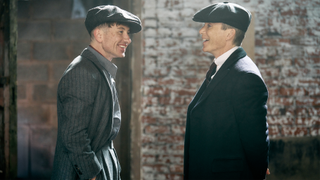 (L-R) Barry Keoghan and Cillian Murphy in "Peaky Blinders: The Immortal Man" on Netflix