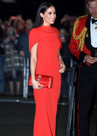 Meghan Markle in a red dress