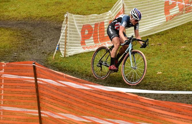 Katie Compton (Trek Factory Team) sailed away from her rivals on lap one