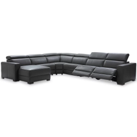 Macy's, Nevio Leather Power Reclining Sectional Sofa: was $6,494, now $3,427