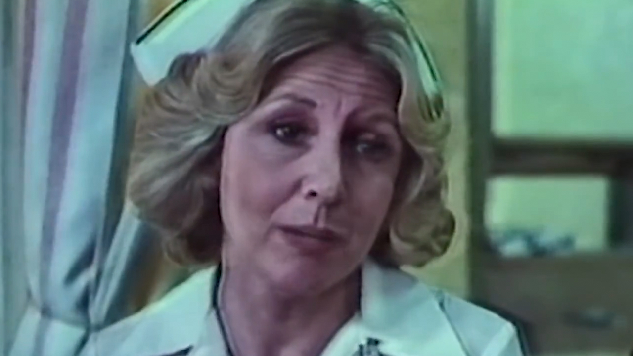 Michael Learned dressed as nurse in the CBS drama Nurses.