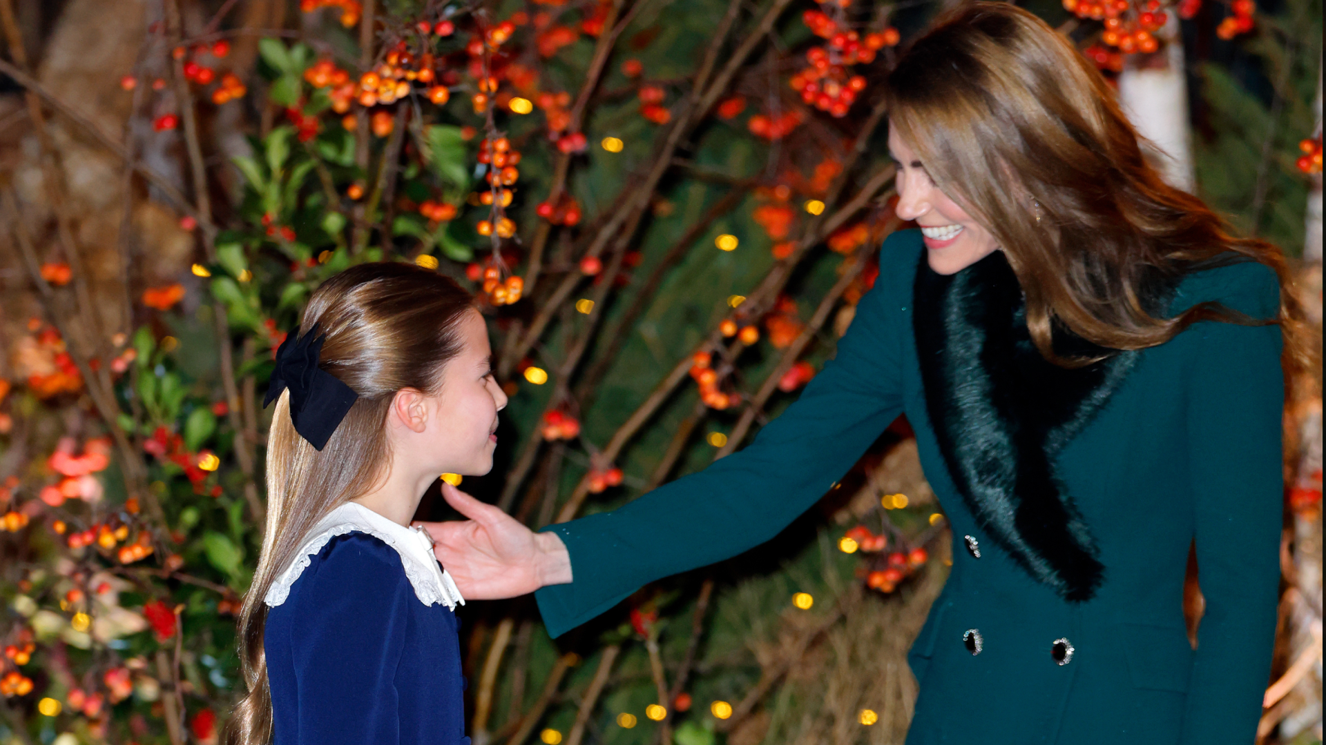 Princess Charlotte and Princess Kate at the Together at Christmas concert