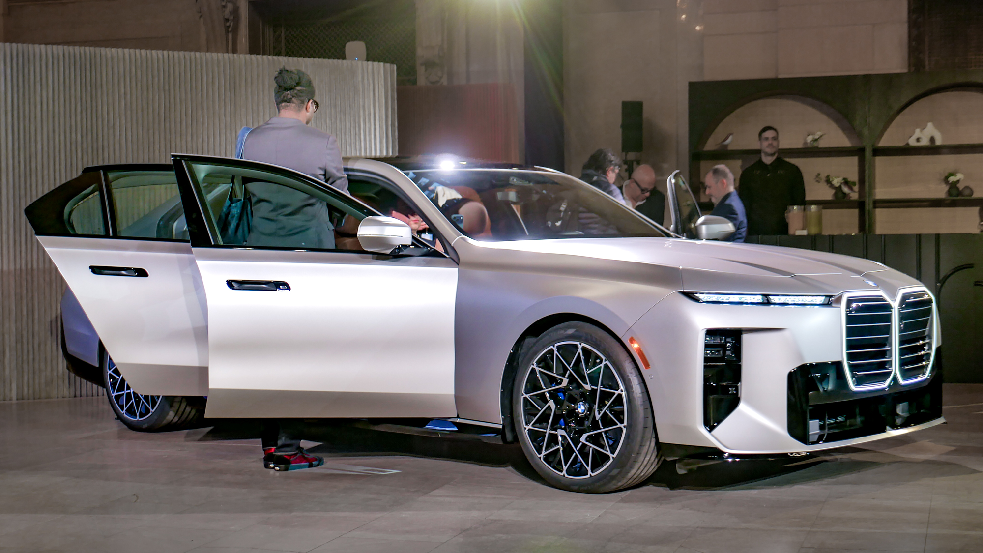 2027 BMW 7 Series doors opened.