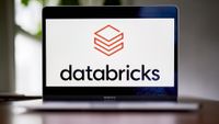 Databricks logo and branding pictured on a MacBook Pro screen.