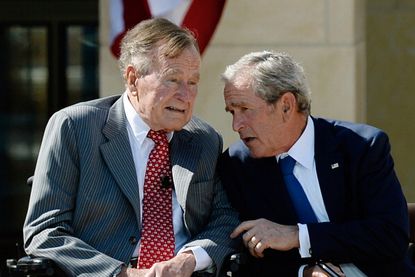 President George H.W. Bush and President George W. Bush.