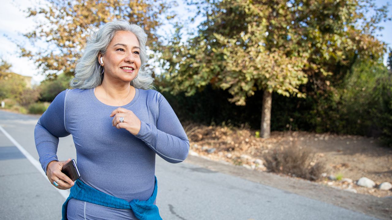 older woman exercising