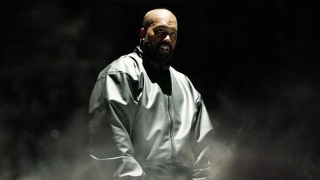 Rapper Kanye West performs onstage during the "Vultures 1" playback concert during Rolling Loud 2024 the at Hollywood Park Grounds on March 14, 2024 in Inglewood, California.