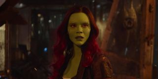 Zoe Saldana as Gamora in Avengers: Infinity War