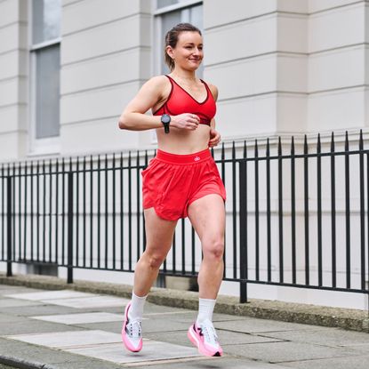 Best running shorts: Senior Health Editor Ally Head testing out the running shorts in this round up