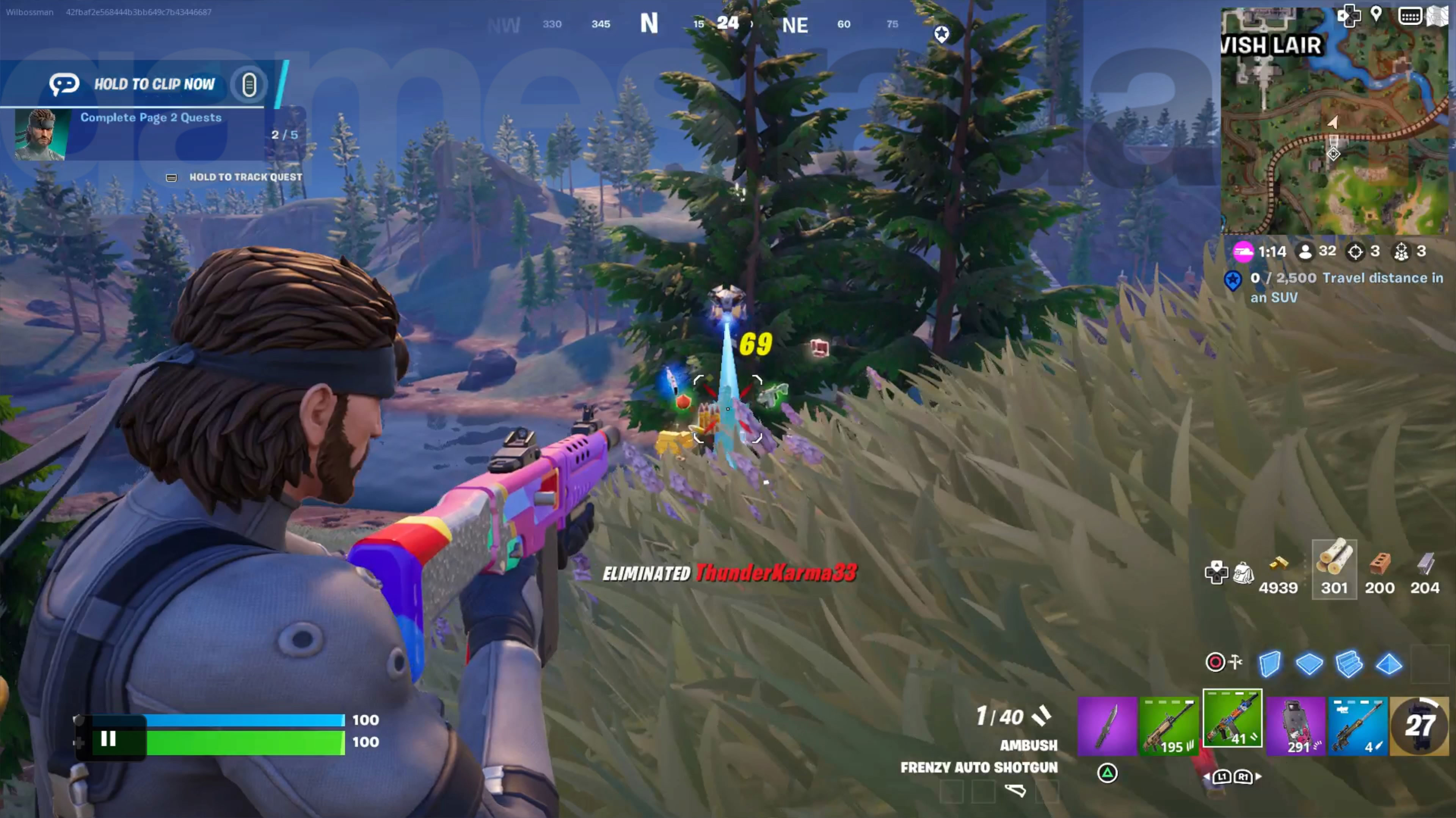 éliminez un ennemi en utilisant Fortnite EMP Stealth Camo