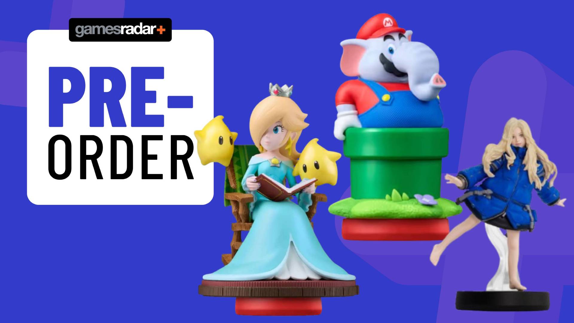 Image of Nintendo and a Capcom amiibo on a blue GamesRadar+ background.