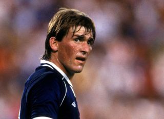 Kenny Dalglish playing for Scotland at the 1982 World Cup