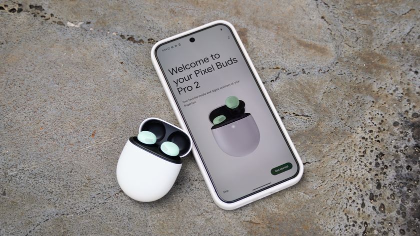 The Google Pixel Buds Pro 2 in the Mint colorway.