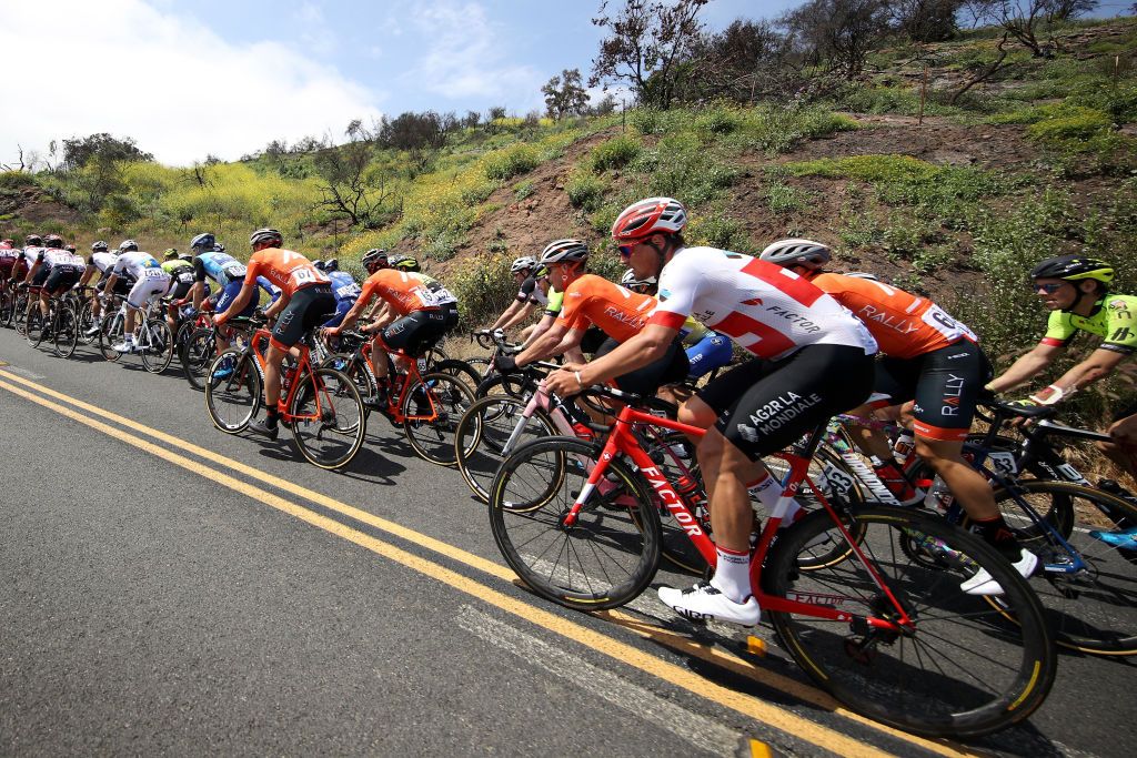 Swiss champion Silvan Dillier (AG2R La Mondiale) keeps pace during stage 2 of the 2018 Tour of California