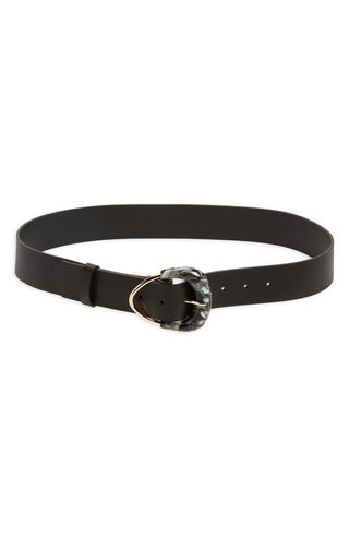 Juliet Marbled Buckle Leather Belt