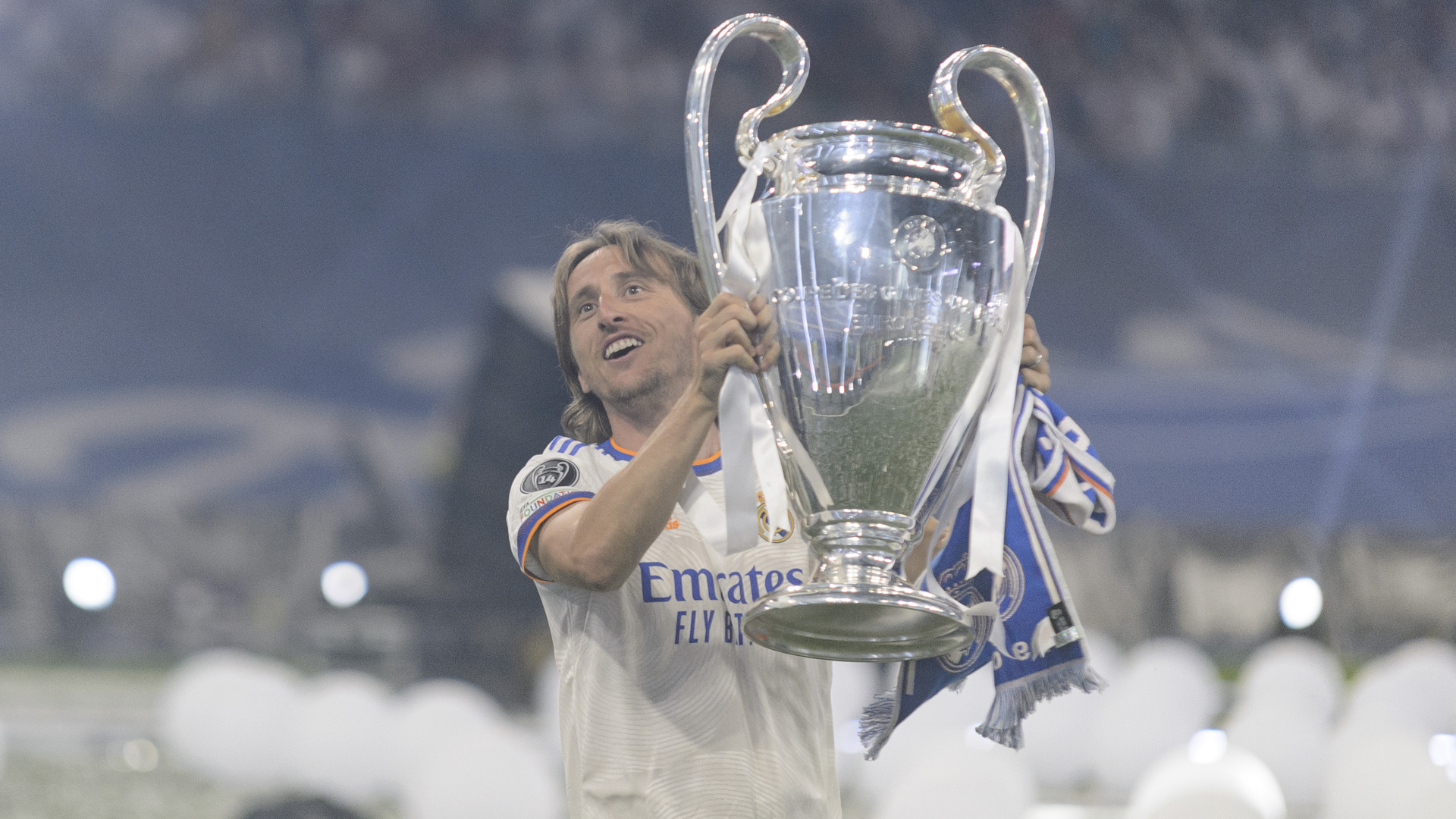 Luka Modric with the Champions League trophy
