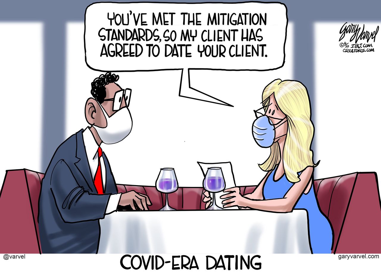 Editorial Cartoon U.S. Coronavirus dating&amp;amp;nbsp;