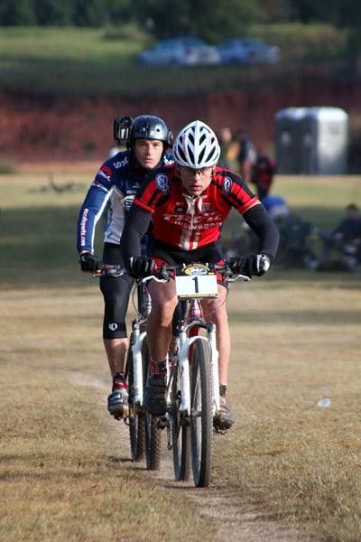 Chris Eatough leads