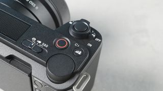 A black Sony ZV-E10 II compact and portable vlogging camera