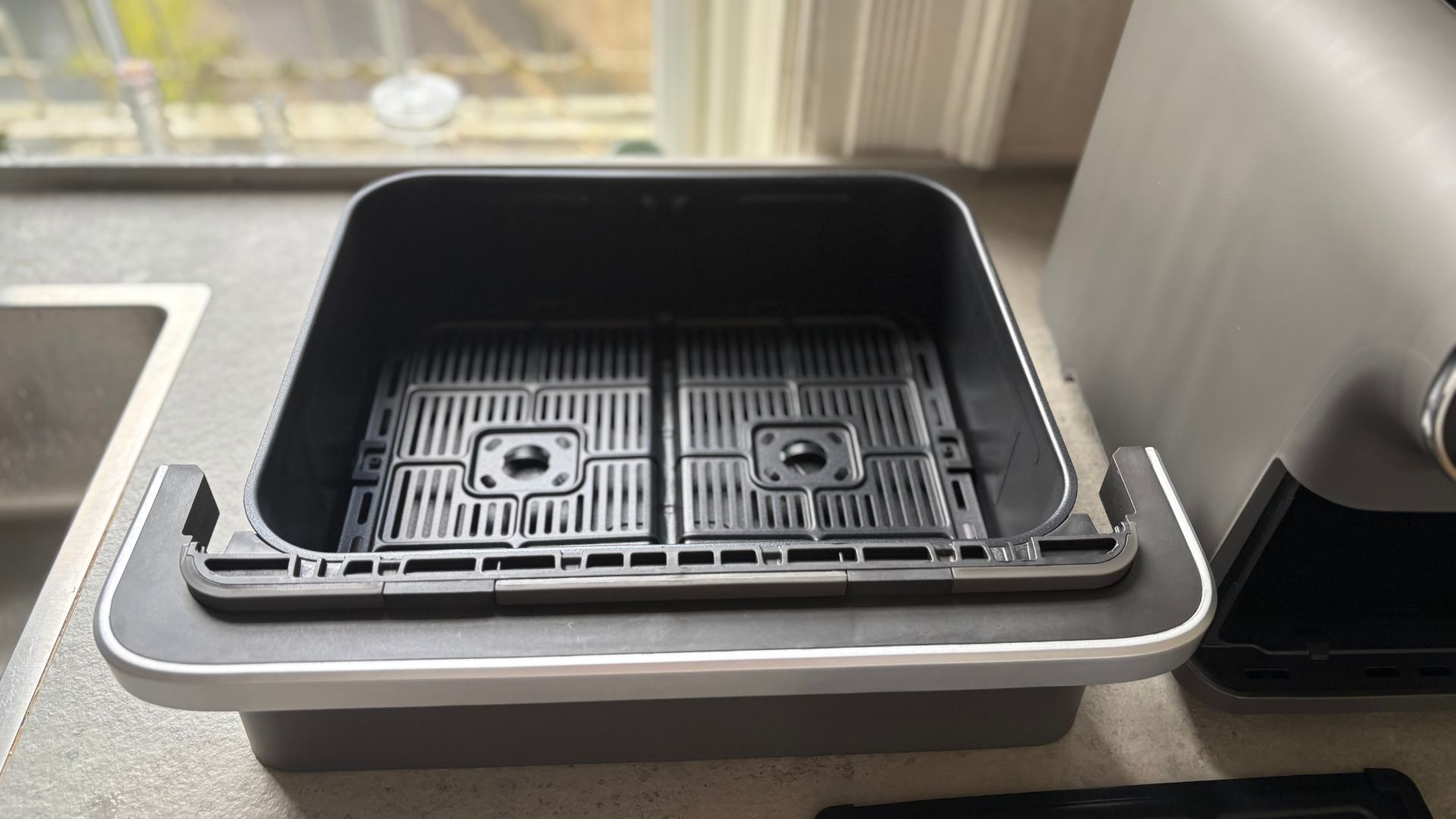 Testing the Tower Elite Flexi Drawer Air Fryer in our test kitchen