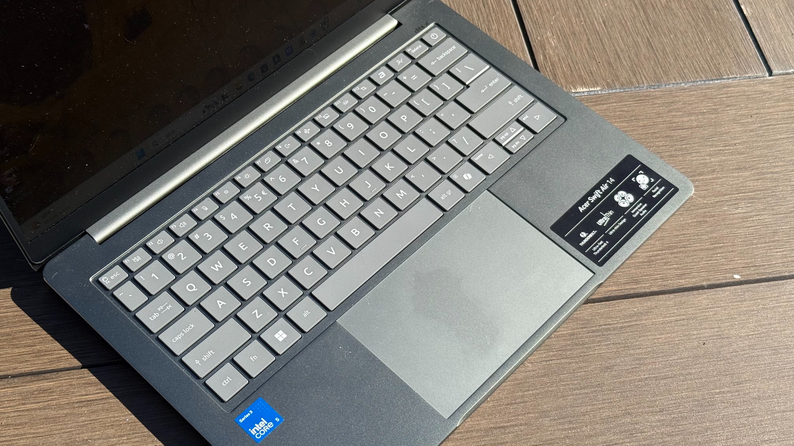 The Acer Swift Air 14's keyboard and touchpad are pretty good to use, if not mind-blowing.