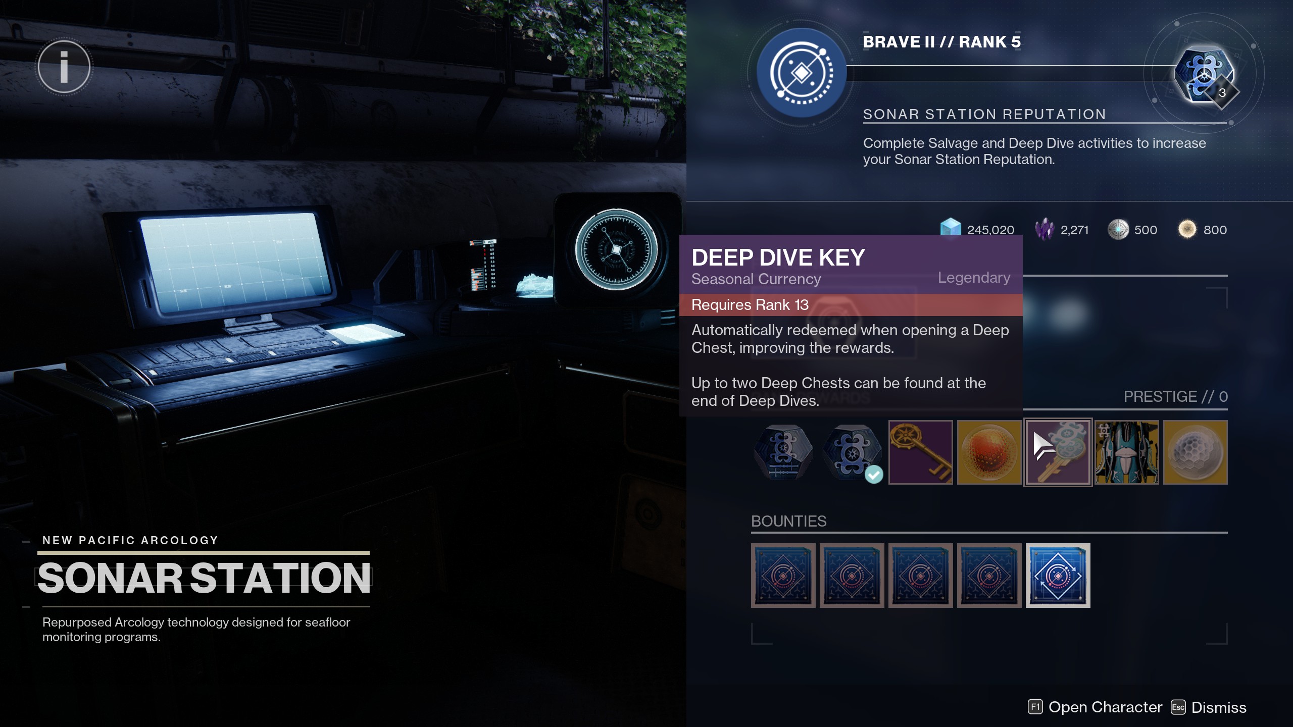 Destiny 2 Deep Dive key in seasonal progress