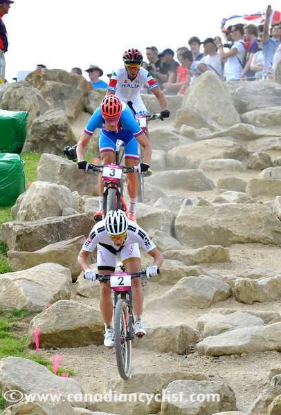 Nino Schurter (Switzerland), Jaroslav Kulhavy (Czech) and Marco Fontana (Italy) were the three fastest men today.