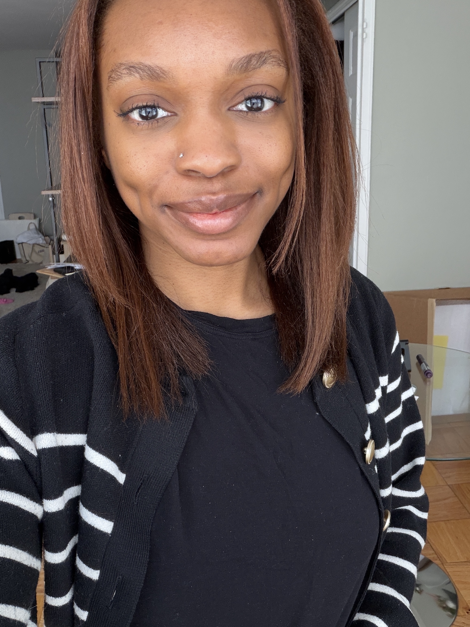 a person testing a lip treatment