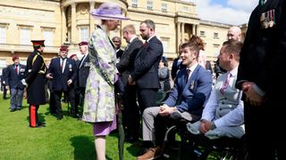 Princess Anne, Princess Royal meets veterans while attending the Not Forgotten Association Garden Party