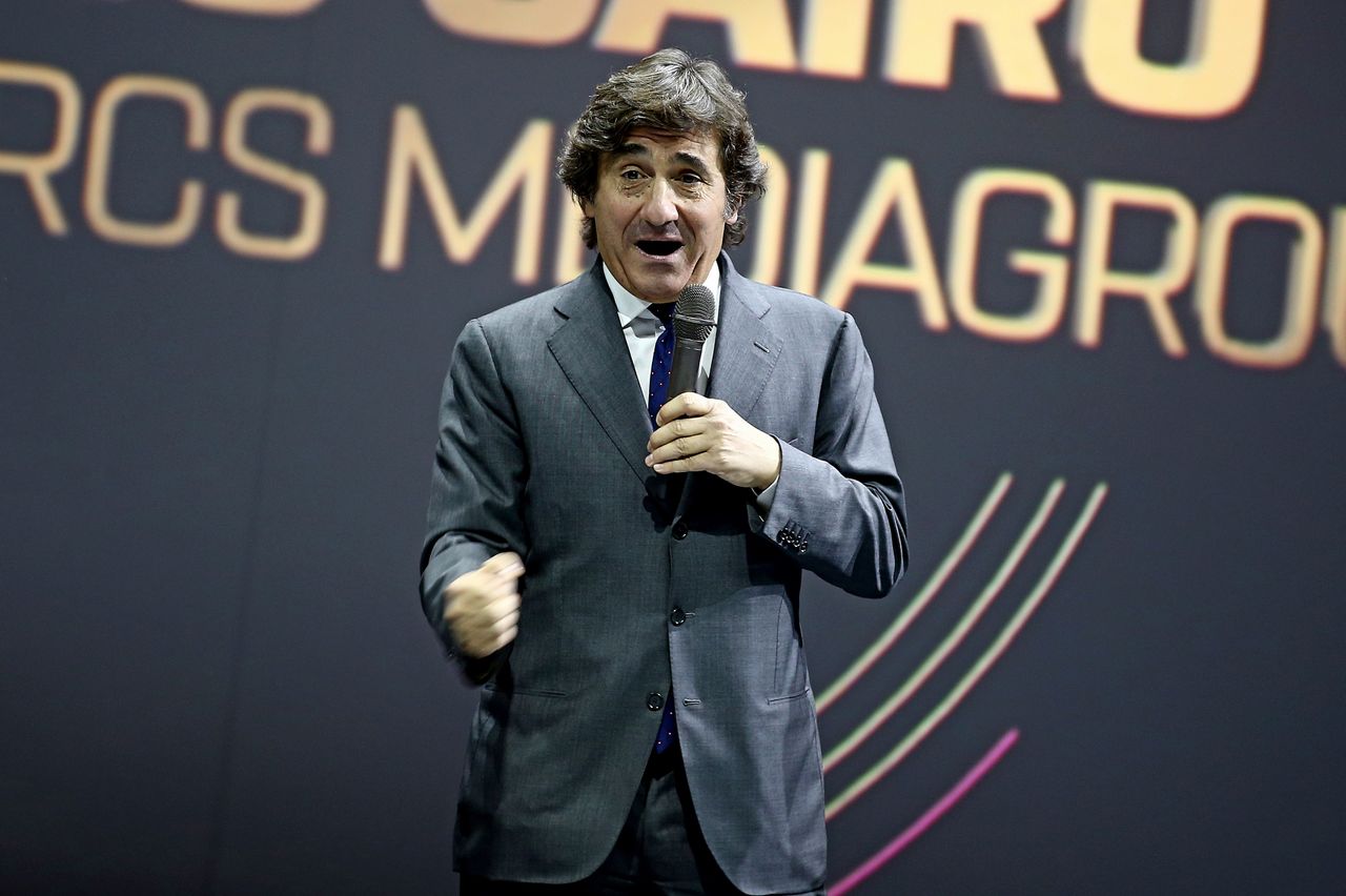 New RCS president Urbano Cairo at the Giro d'Italia 2017 presentation