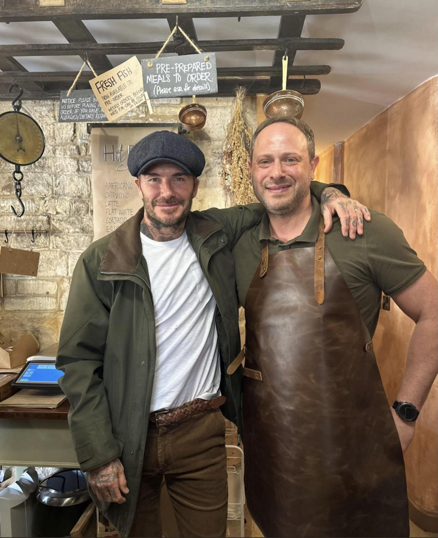 David Beckham with Christopher Davey of The Cotswold Guy