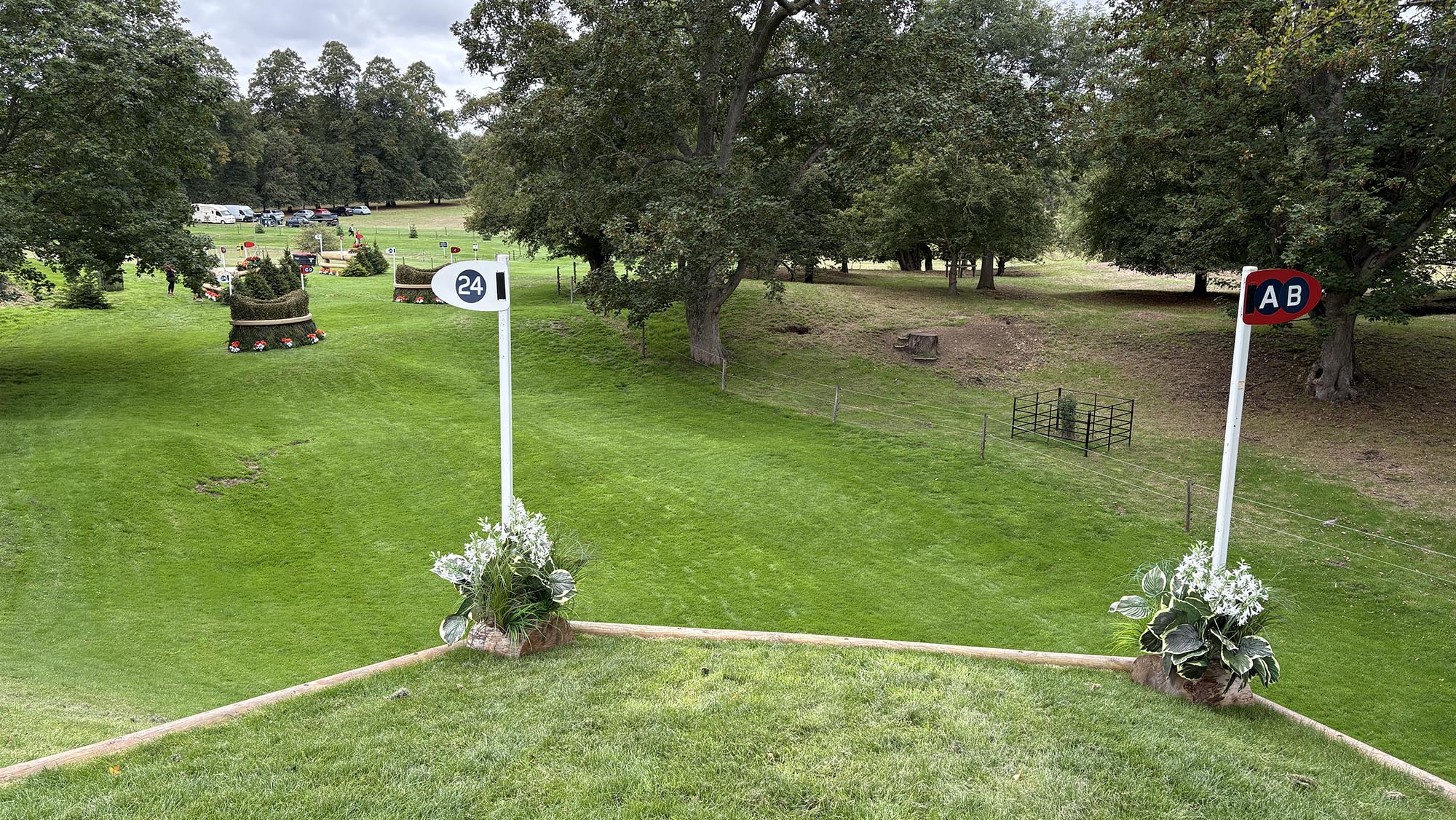 Drop down on the Burghley cross-country course 2026